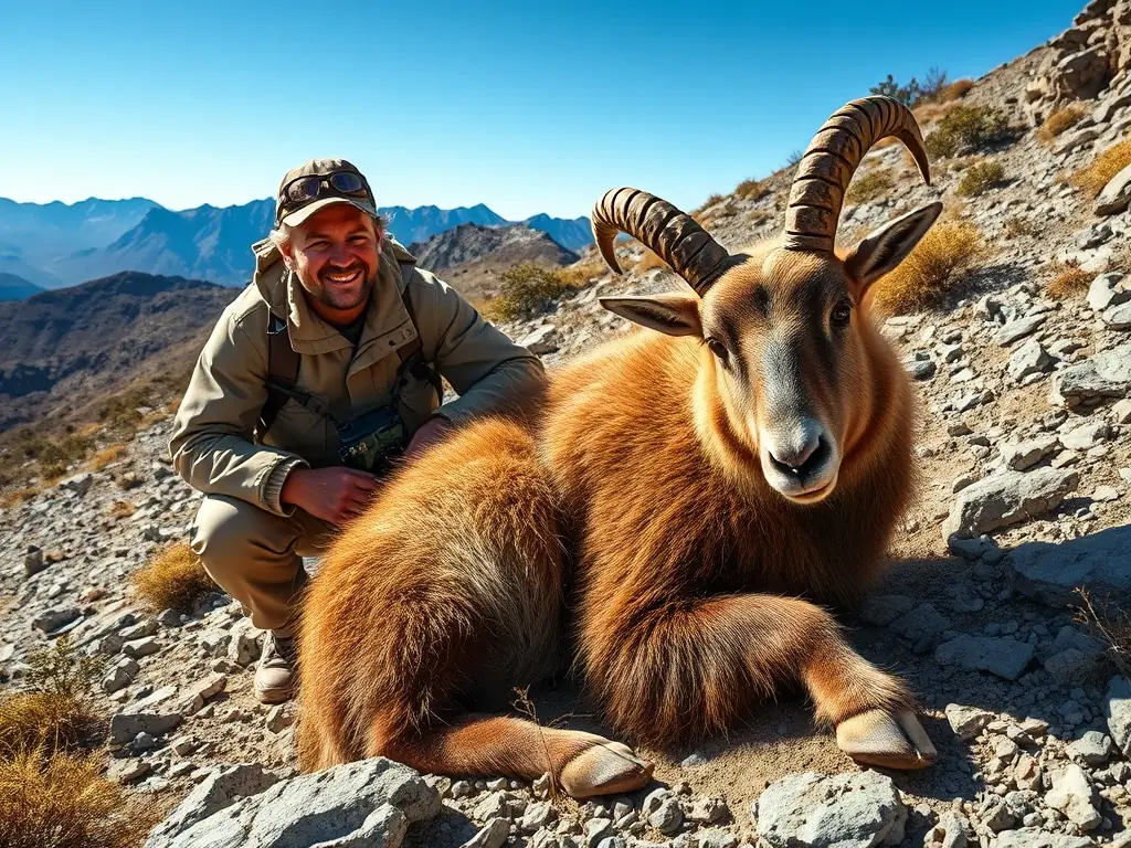 A close-up shot of a wildlife expert monitoring animal populations in their natural habitat, showcasing the scientific approach to conservation.